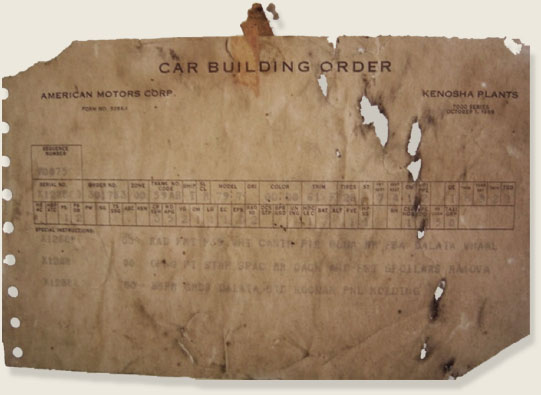 AMC Trans-Am Javelin Buildsheet